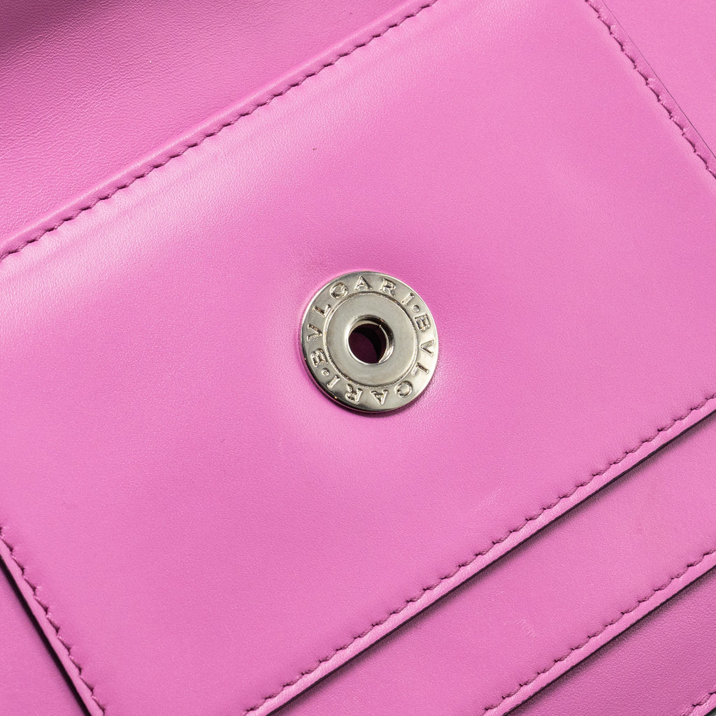 BVLGARI SERPENTI FOREVER CLUTCH WITH CHAIN CALFSKIN PINK SHW
