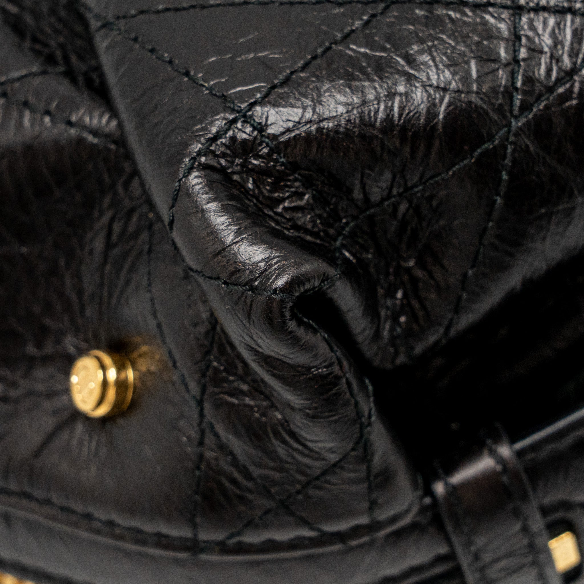 DIOR SMALL D-JOURNEY BAG CRINKLED CALFSKIN BLACK GHW