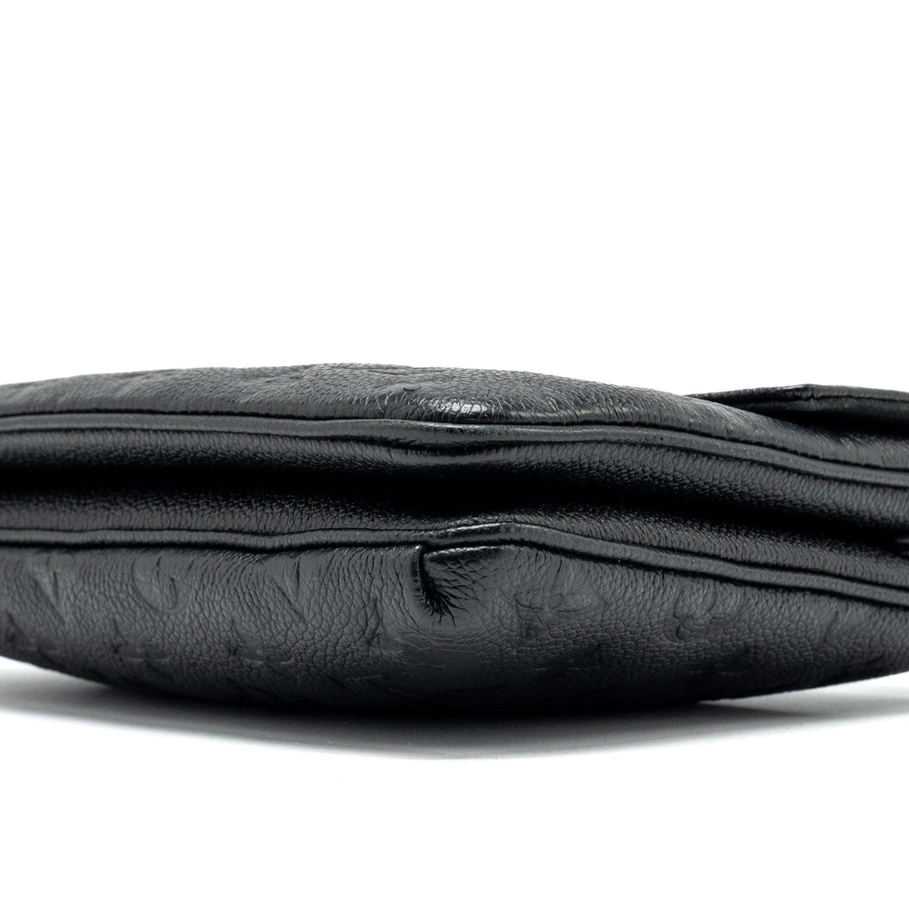 LOUIS VUITTON ENVELOP POCHETTE MONOGRAM EMPREINTE BLACK GHW