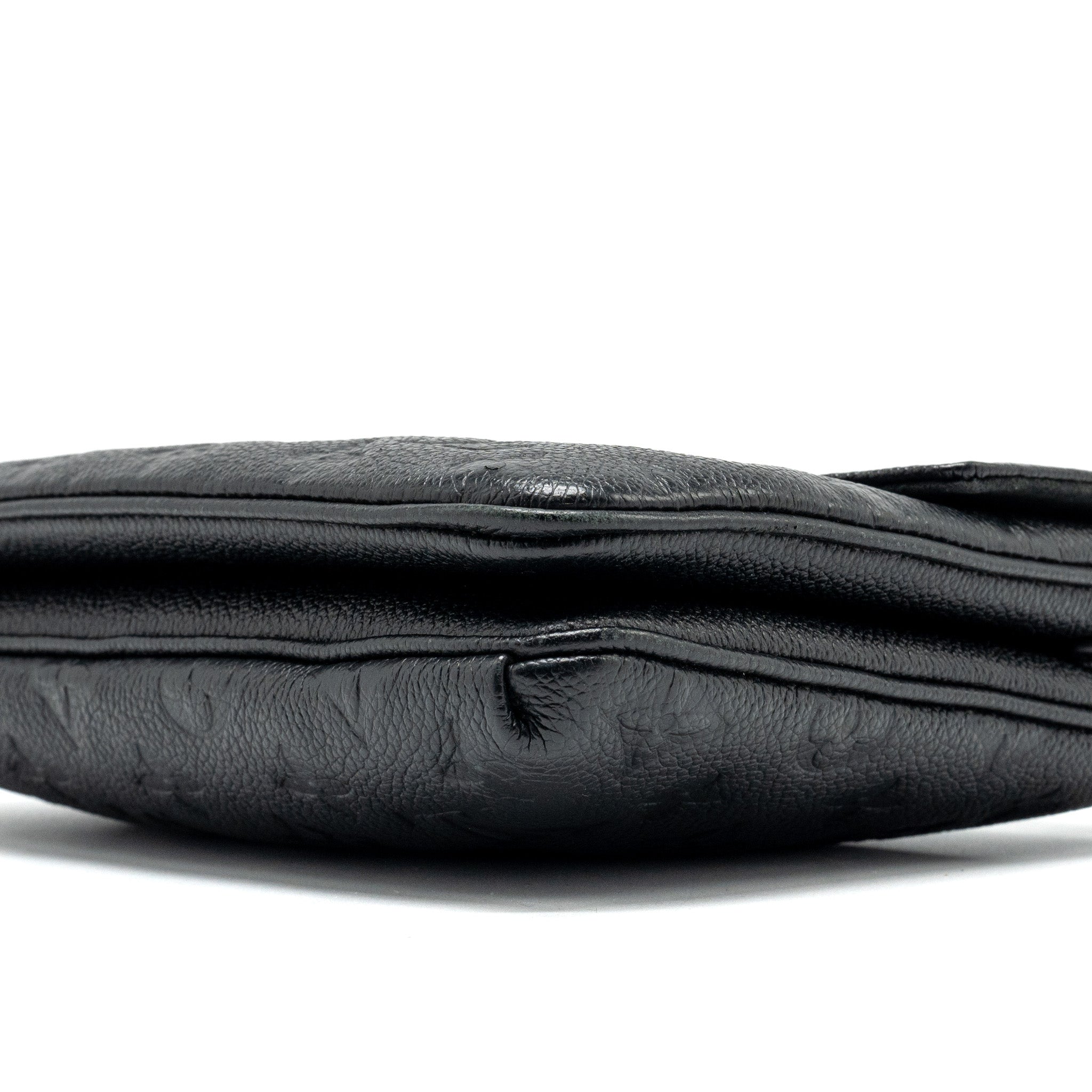LOUIS VUITTON ENVELOP POCHETTE MONOGRAM EMPREINTE BLACK GHW