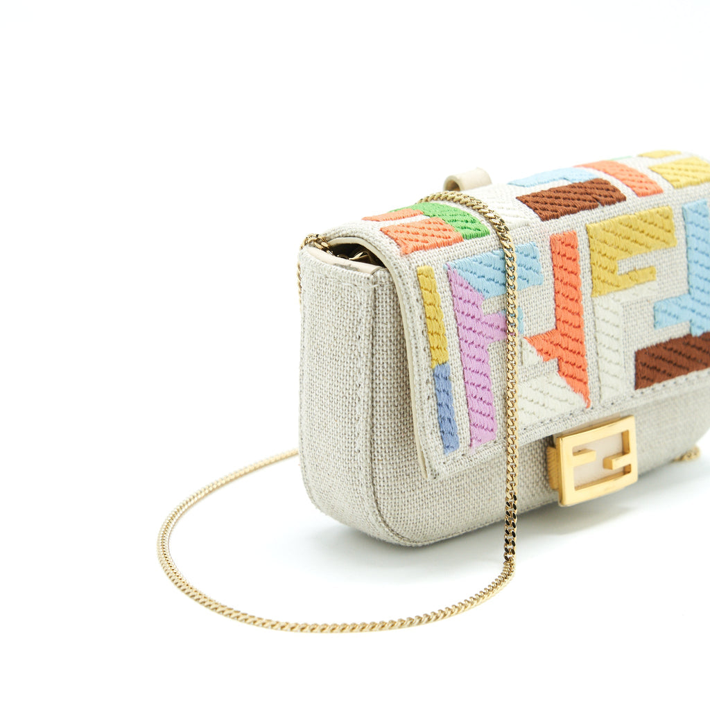 FENDI NANO BAGUETTE CHARM / CROSSBODY BAG