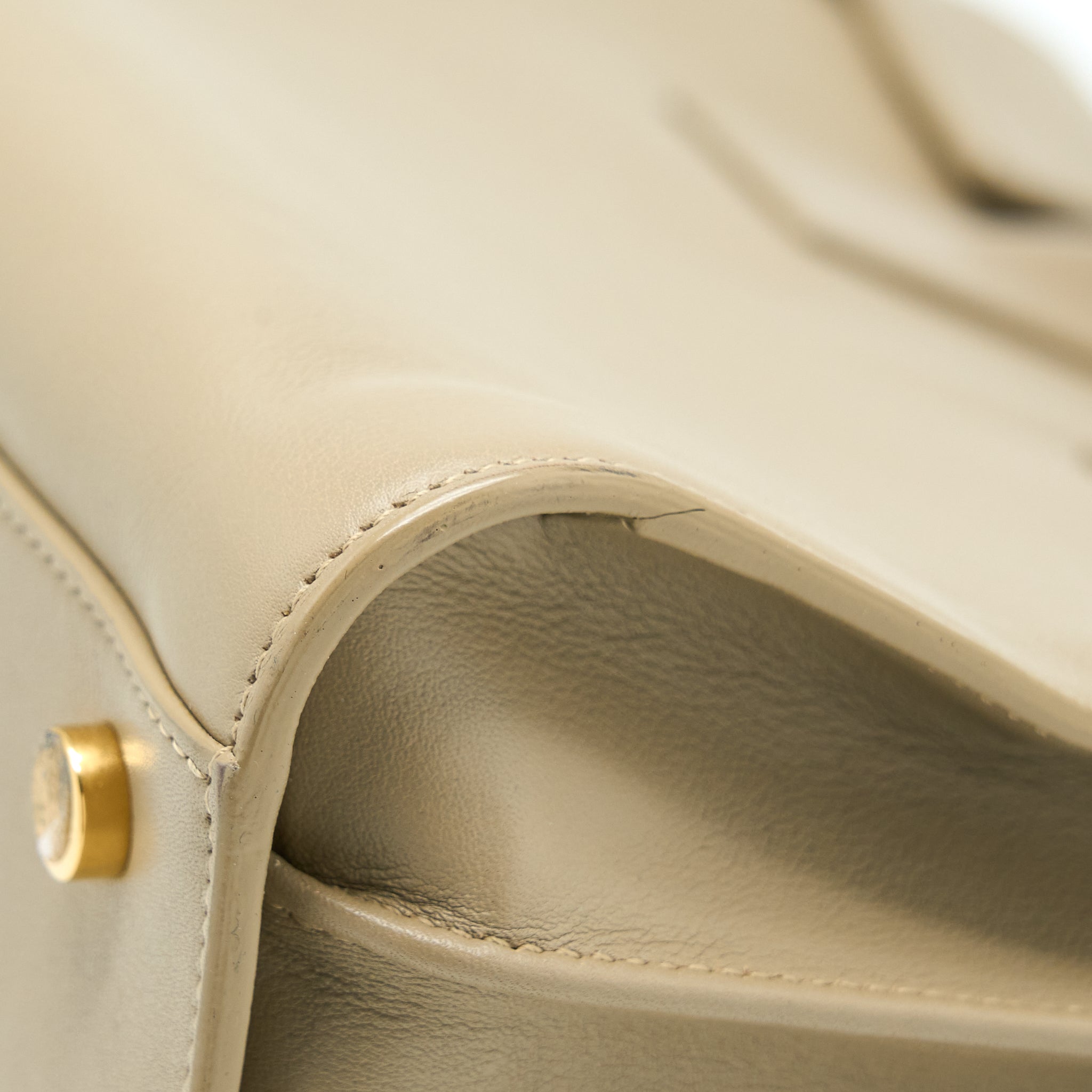 SAINT LAURENT/YSL SAC DE JOUR TOTE BAG BEIGE GHW