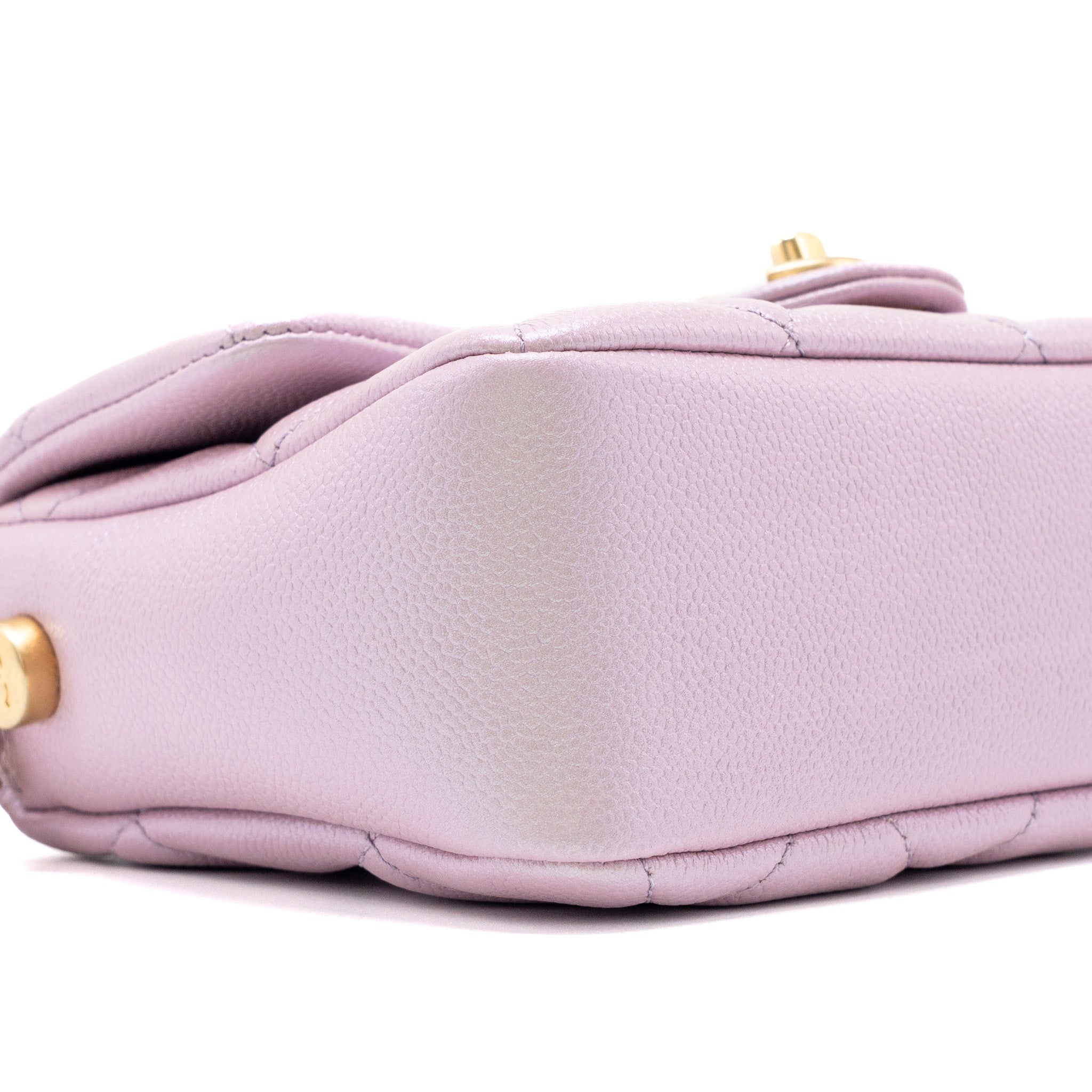 CHANEL MY PERFECT MINI SQUARE FLAP BAG CAVIAR PINK GHW (MICROCHIP)