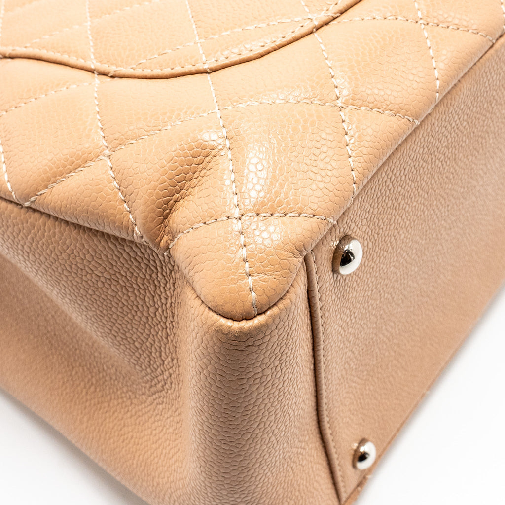 CHANEL XL GRAND SHOPPING TOTE BAG CAVIAR DARK BEIGE SHW