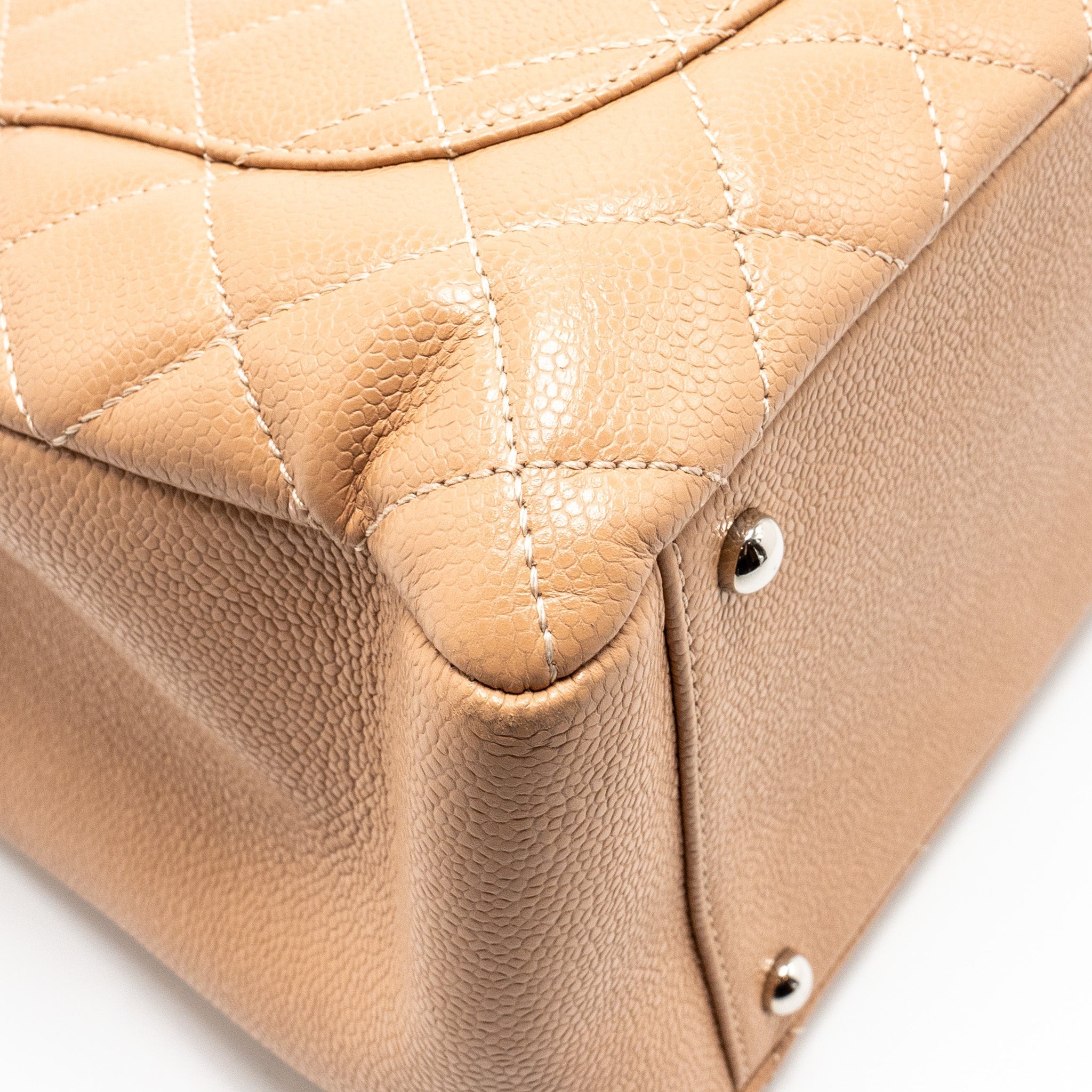 CHANEL XL GRAND SHOPPING TOTE BAG CAVIAR DARK BEIGE SHW