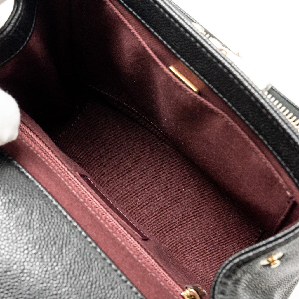 CHANEL SMALL BUSINESS AFFINITY CAVIAR BLACK LGHW (MICROCHIP)