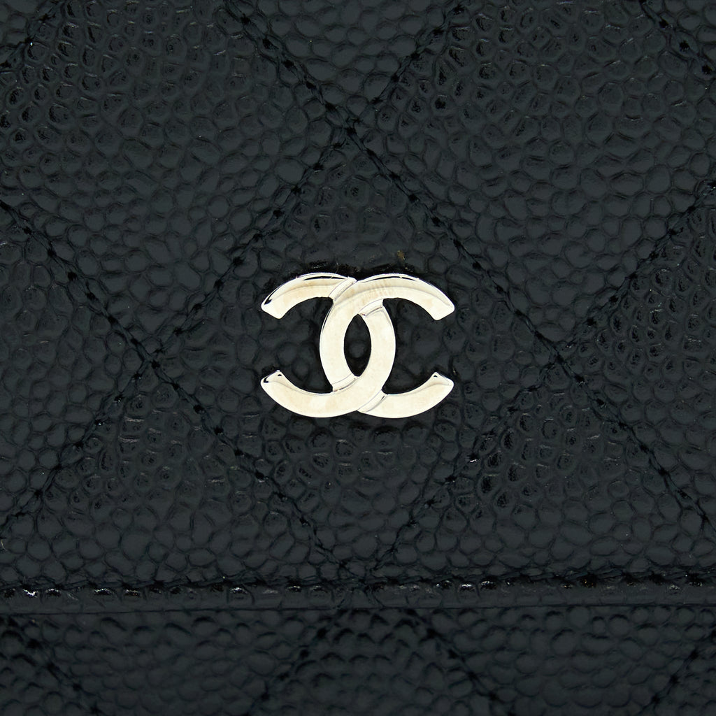 CHANEL CLASSIC WALLET ON CHAIN CAVIAR BLACK SHW