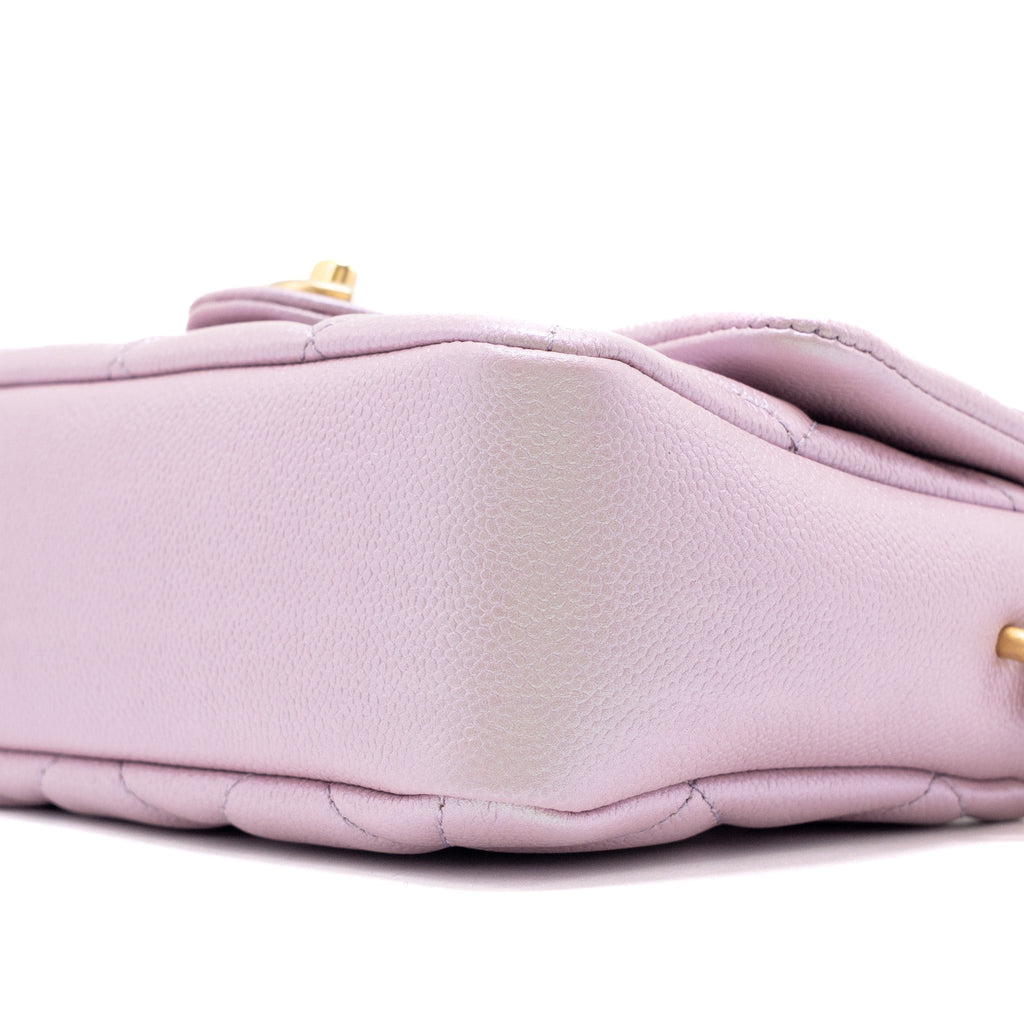 CHANEL MY PERFECT MINI SQUARE FLAP BAG CAVIAR PINK GHW (MICROCHIP)