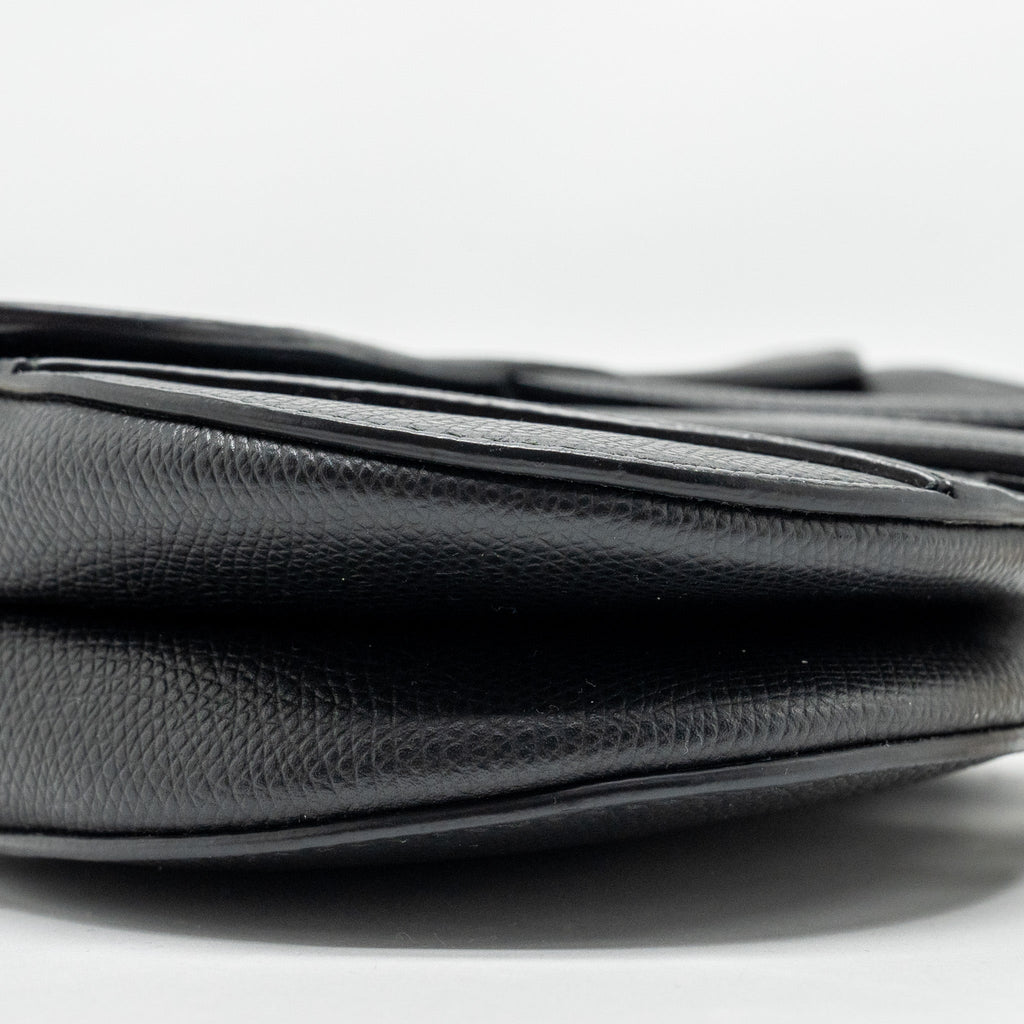 DIOR MINI SADDLE BAG CALFSKIN BLACK GHW