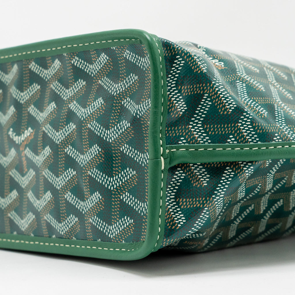 GOYARD MINI ANJOU TOTE BAG GOYARDLINE CANVAS GREEN SHW