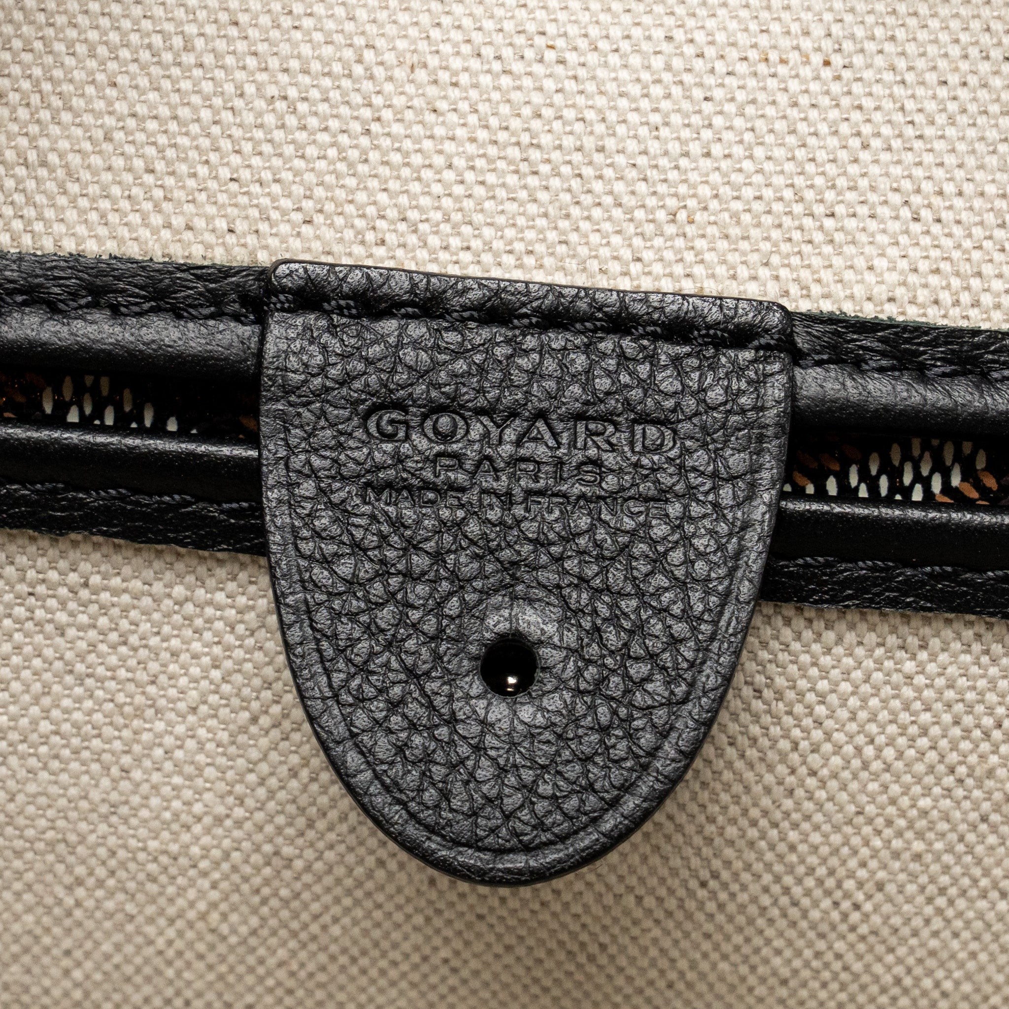 GOYARD ARTOIS BAG PM GOYARDINE CANVAS/CHEVROCHES CALFSKIN BLACK SHW