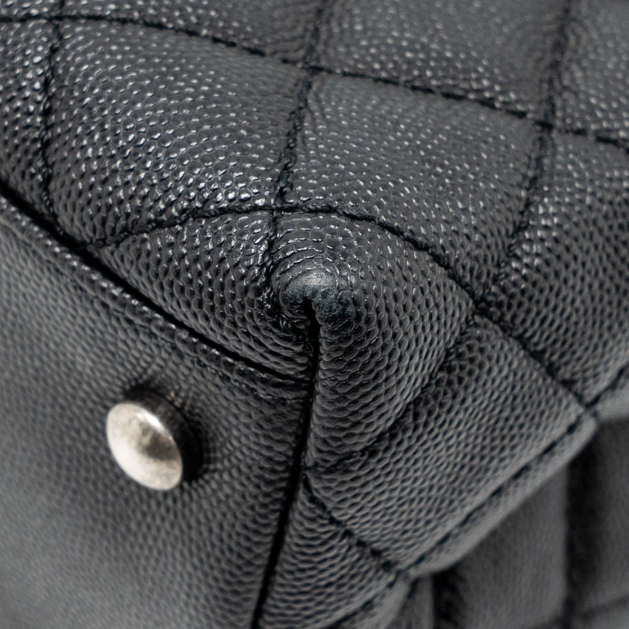 CHANEL MEDIUM COCO HANDLE FLAP BAG LIZARD EMBOSSED HANDLE CAVIAR BLACK RUTHENIUM HARDWARE