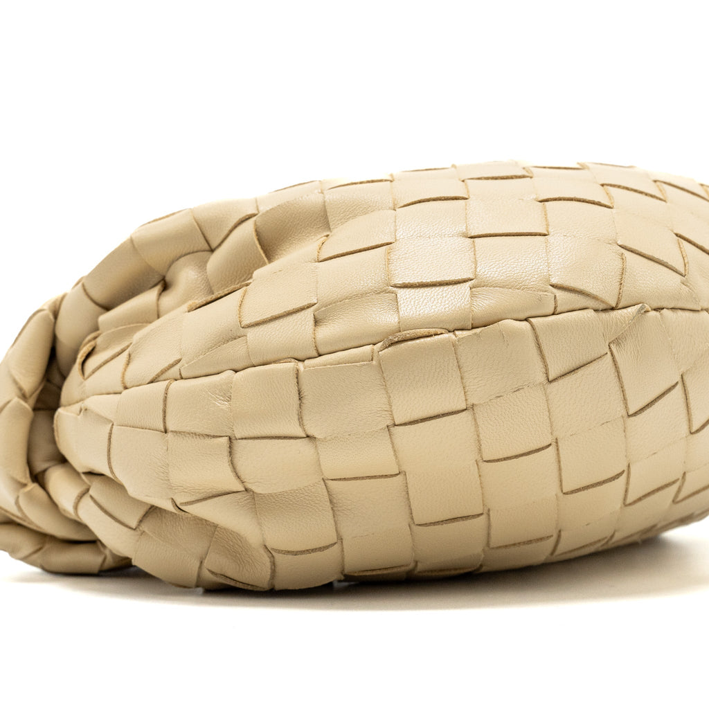 BOTTEGA VENETA MINI JODIE LAMBSKIN BEIGE GHW