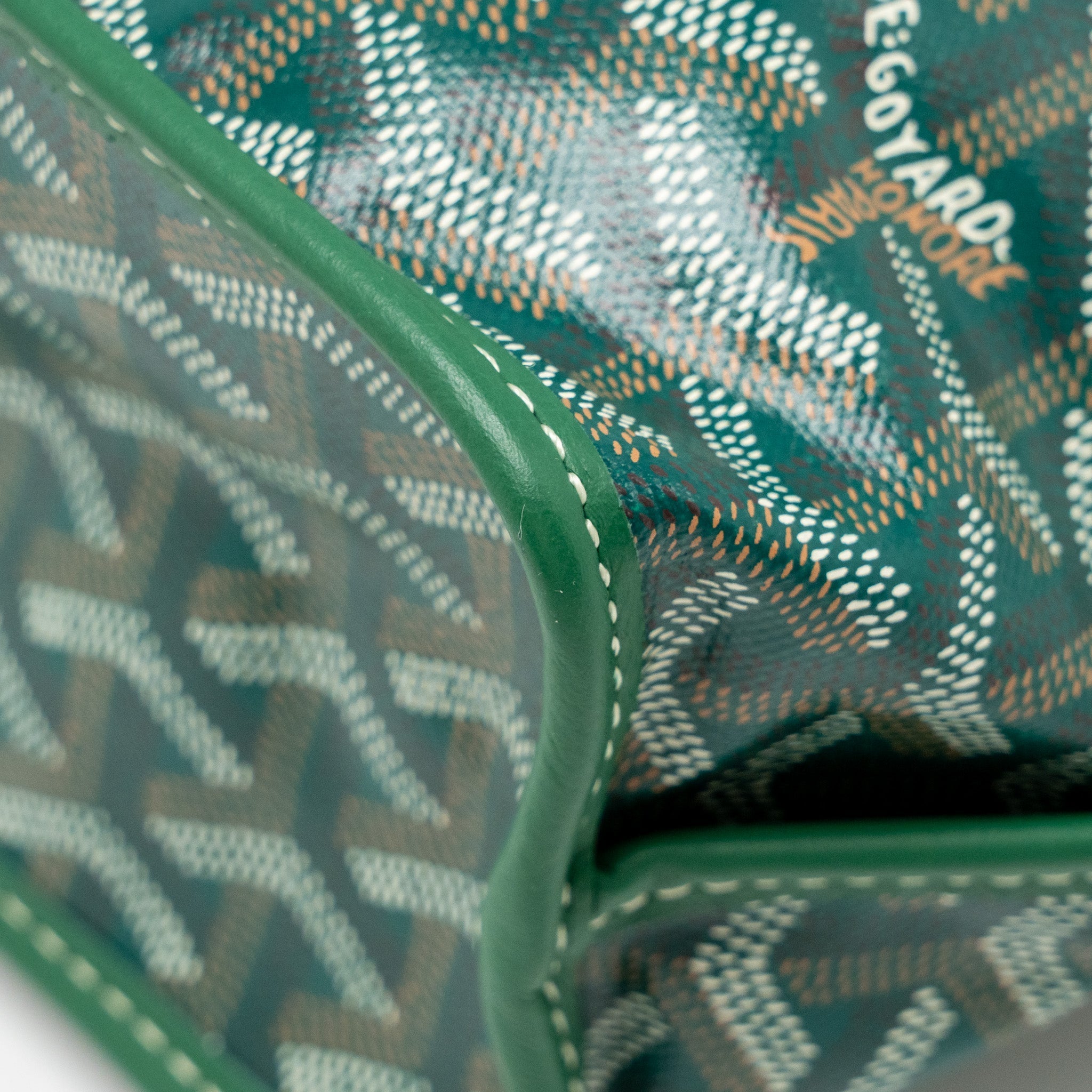 GOYARD MINI ANJOU TOTE BAG GOYARDLINE CANVAS GREEN SHW