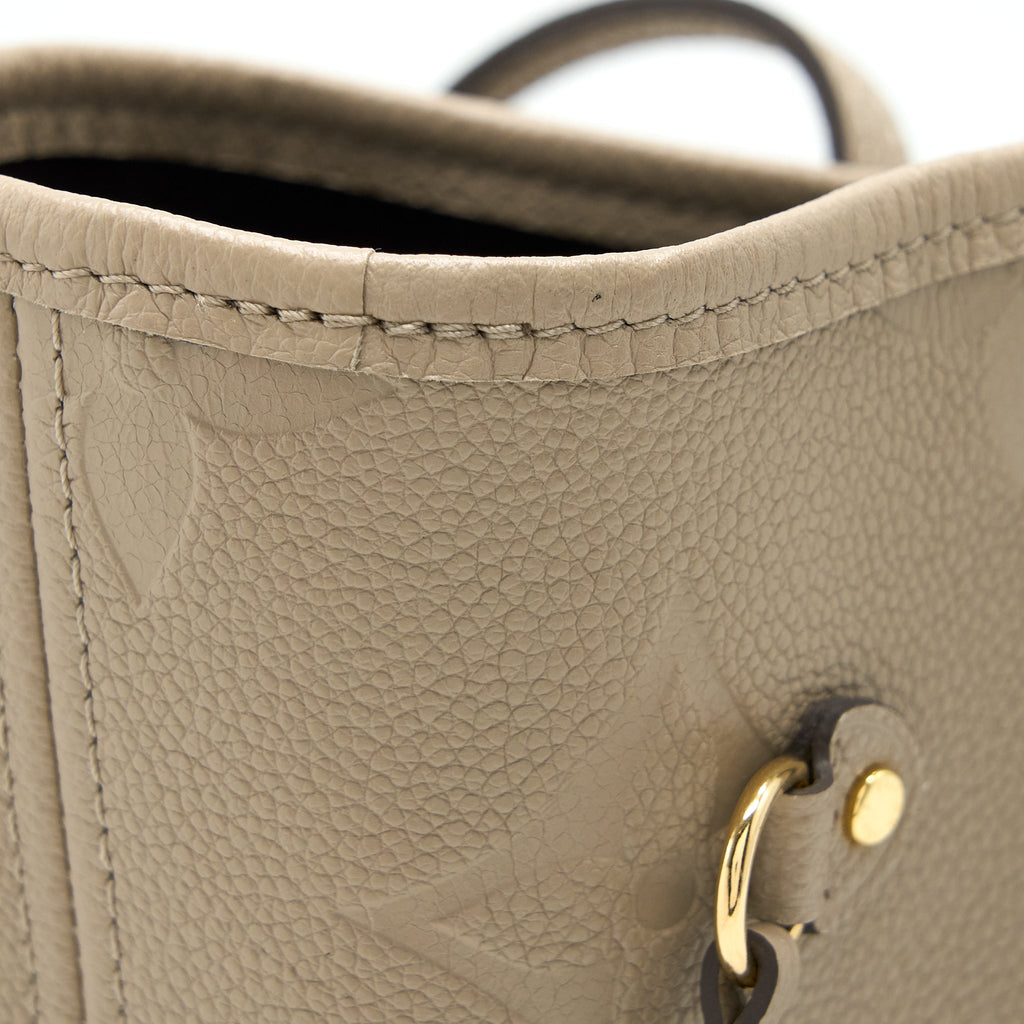 LOUIS VUITTON NEVERFULL MM MONOGRAM EMPREINTE TOURTERELLE GHW (NEW VERSION)