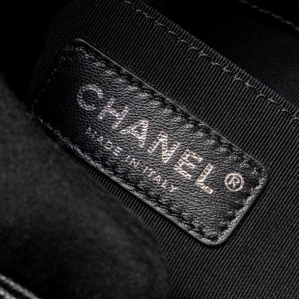 CHANEL SMALL BOY BAG CAVIAR BLACK RUTHENIUM HARDWARE (MICROCHIP)