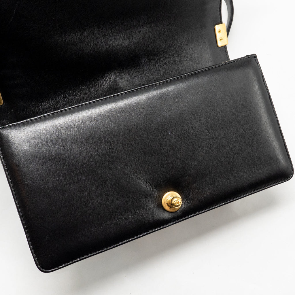 CHANEL MEDIUM BOY BAG LAMBSKIN BLACK GHW