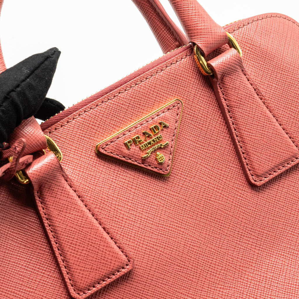 PRADA SAFFIANO PROMENADE BAG PINK GHW