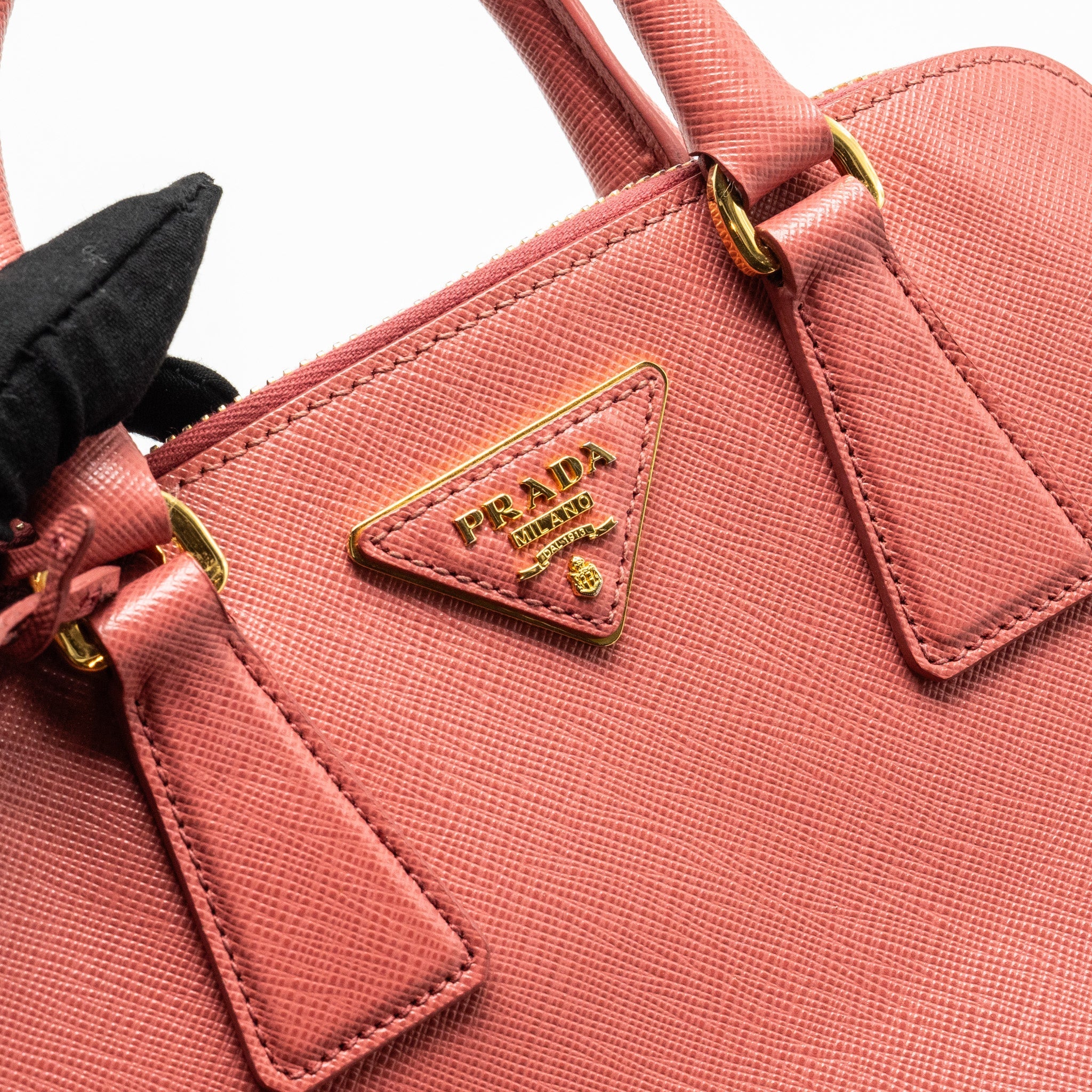PRADA SAFFIANO PROMENADE BAG PINK GHW