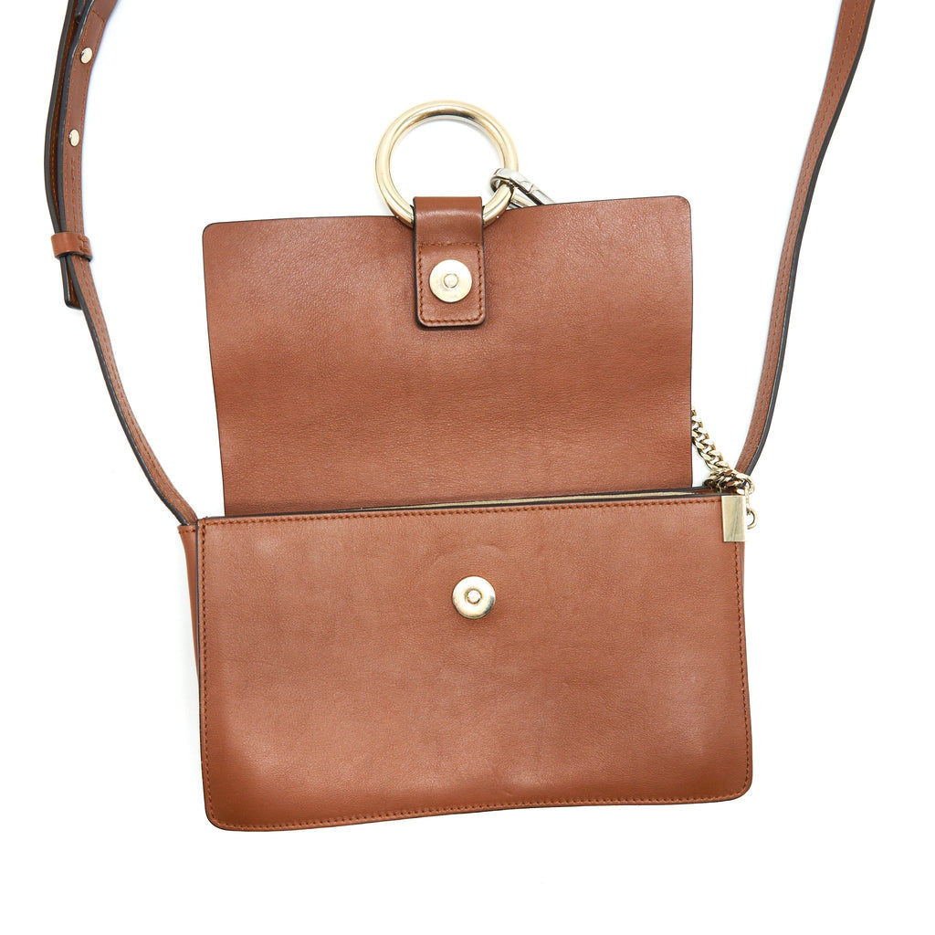 CHLOE FAYE SMALL SHOULDER BAG LIGHT BROWN