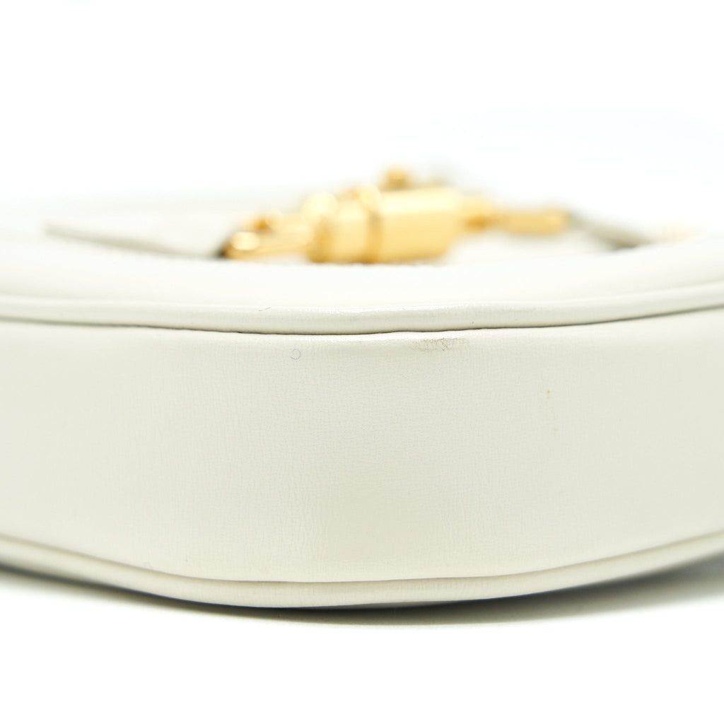 GUCCI JACKIE 1961 MINI HOBO BAG WHITE GHW