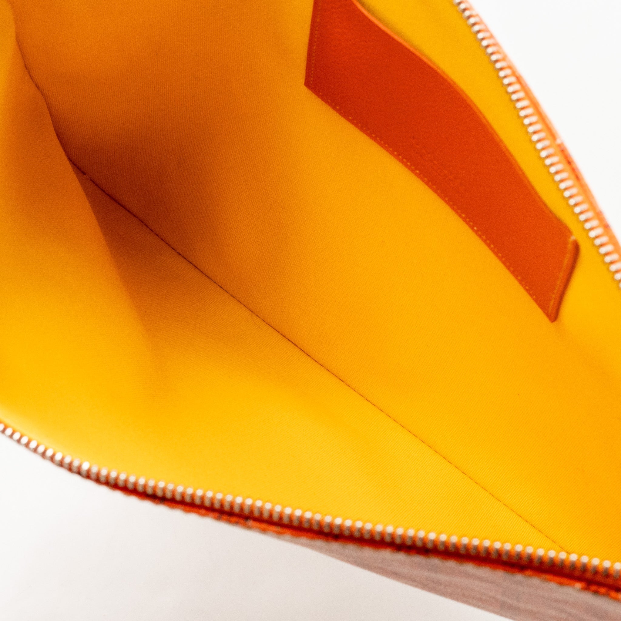 GOYARD SENAT MM POUCH GOYARDINE CANVAS ORANGE SHW