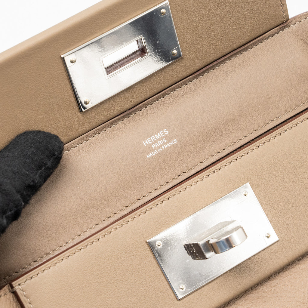 HERMES MINI 24/24 2424-21 BAG EVERCOLOR ETOUPE SHW