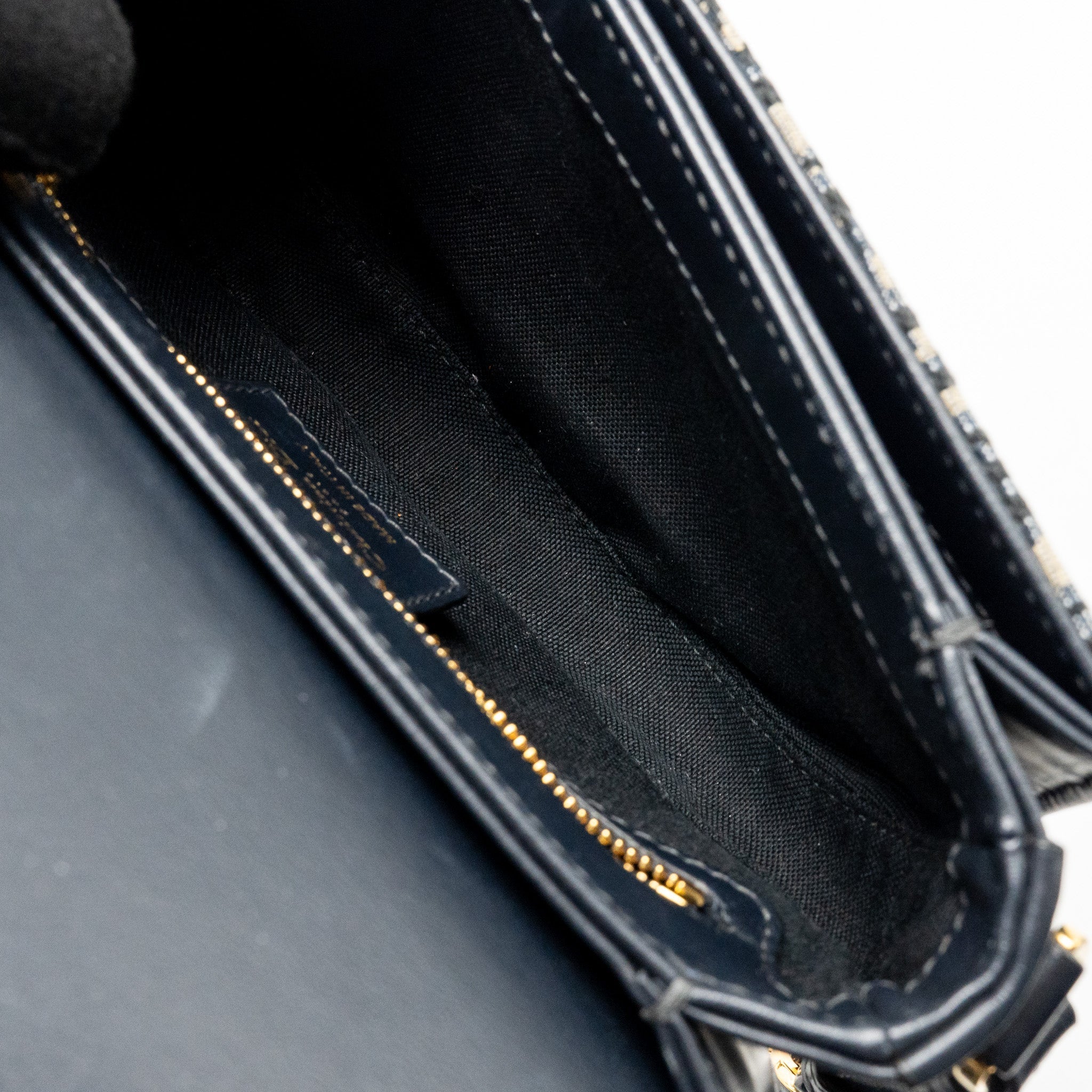 DIOR CD SIGNATURE CROSSBODY BAG OBLIQUE CANVAS NAVY GHW