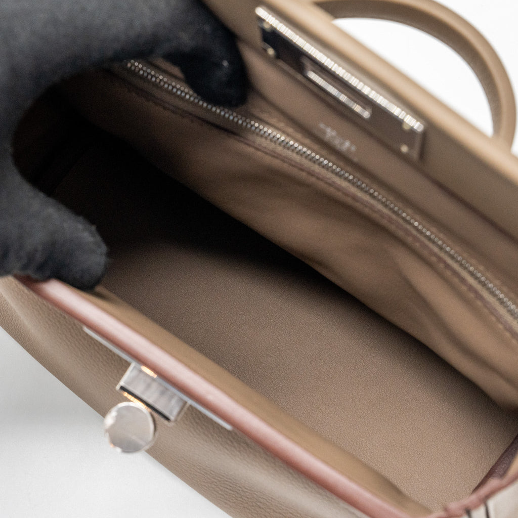 HERMES MINI 24/24 2424-21 BAG EVERCOLOR ETOUPE SHW