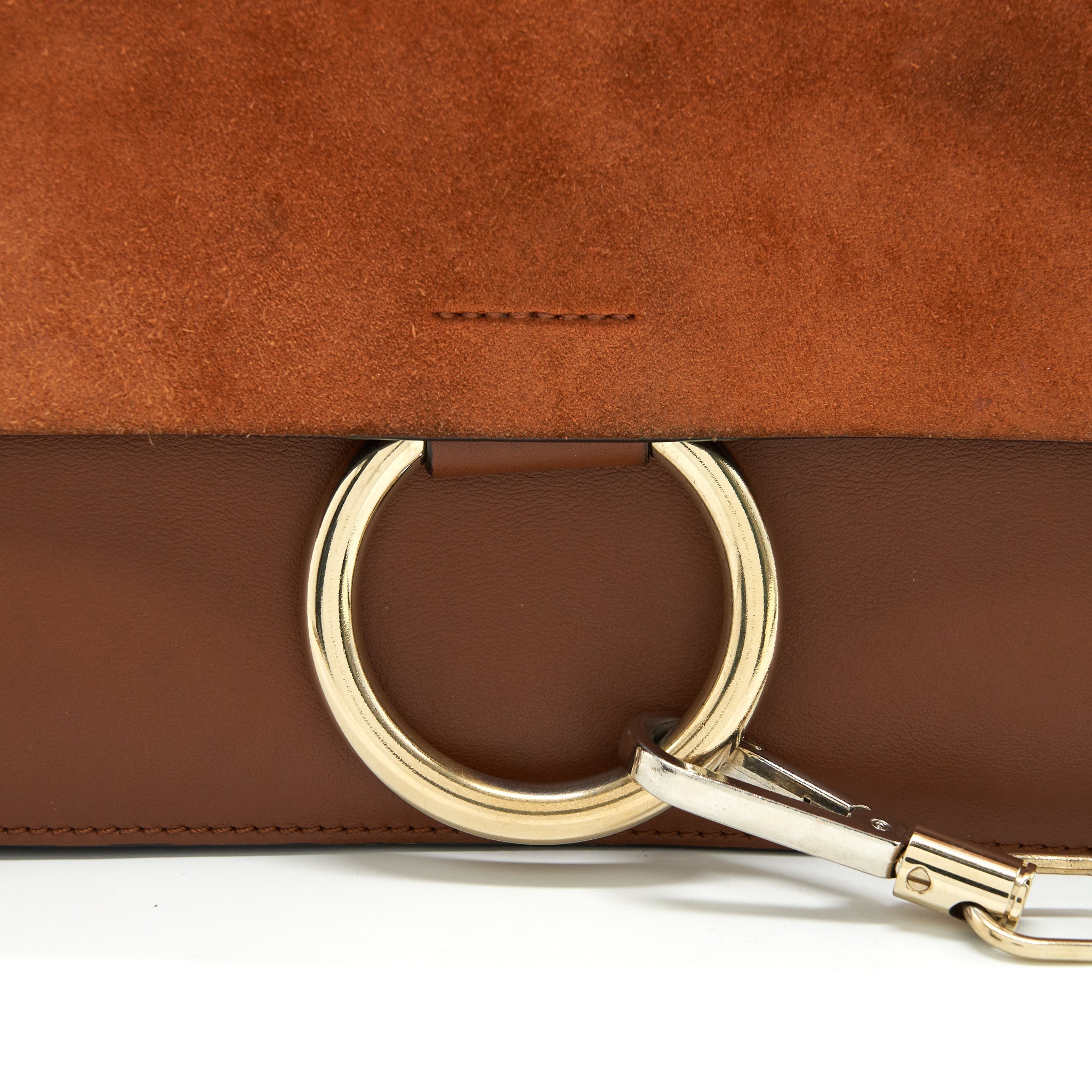 CHLOE FAYE SMALL SHOULDER BAG LIGHT BROWN
