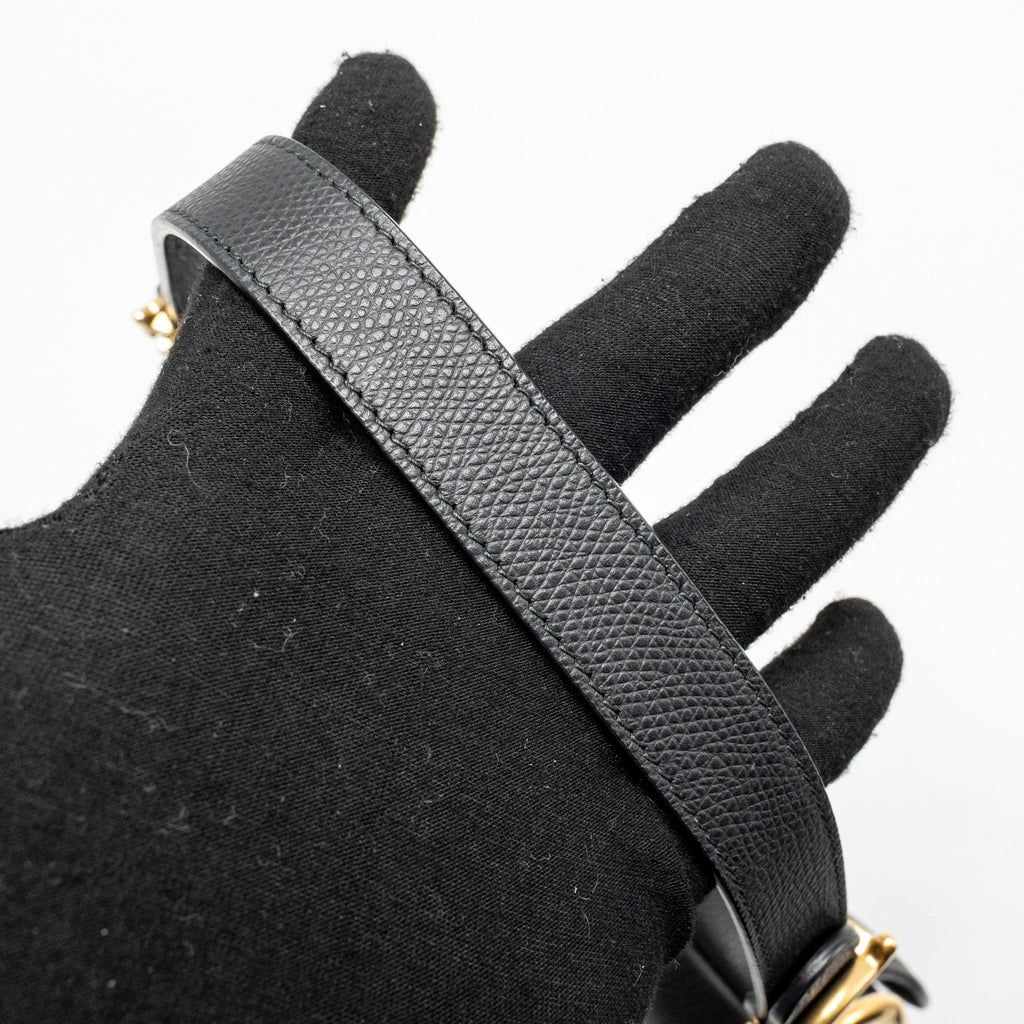DIOR MEDIUM SADDLE BAG CALFSKIN BLACK GHW