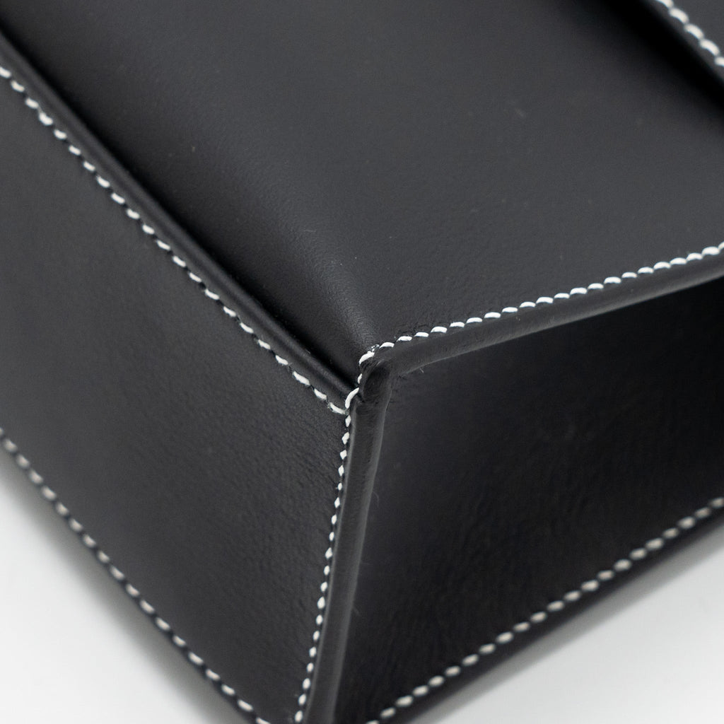 HERMES KELLY POCHETTE SPECIAL ORDER SWIFT BLACK/ GRIS PERLE SHW