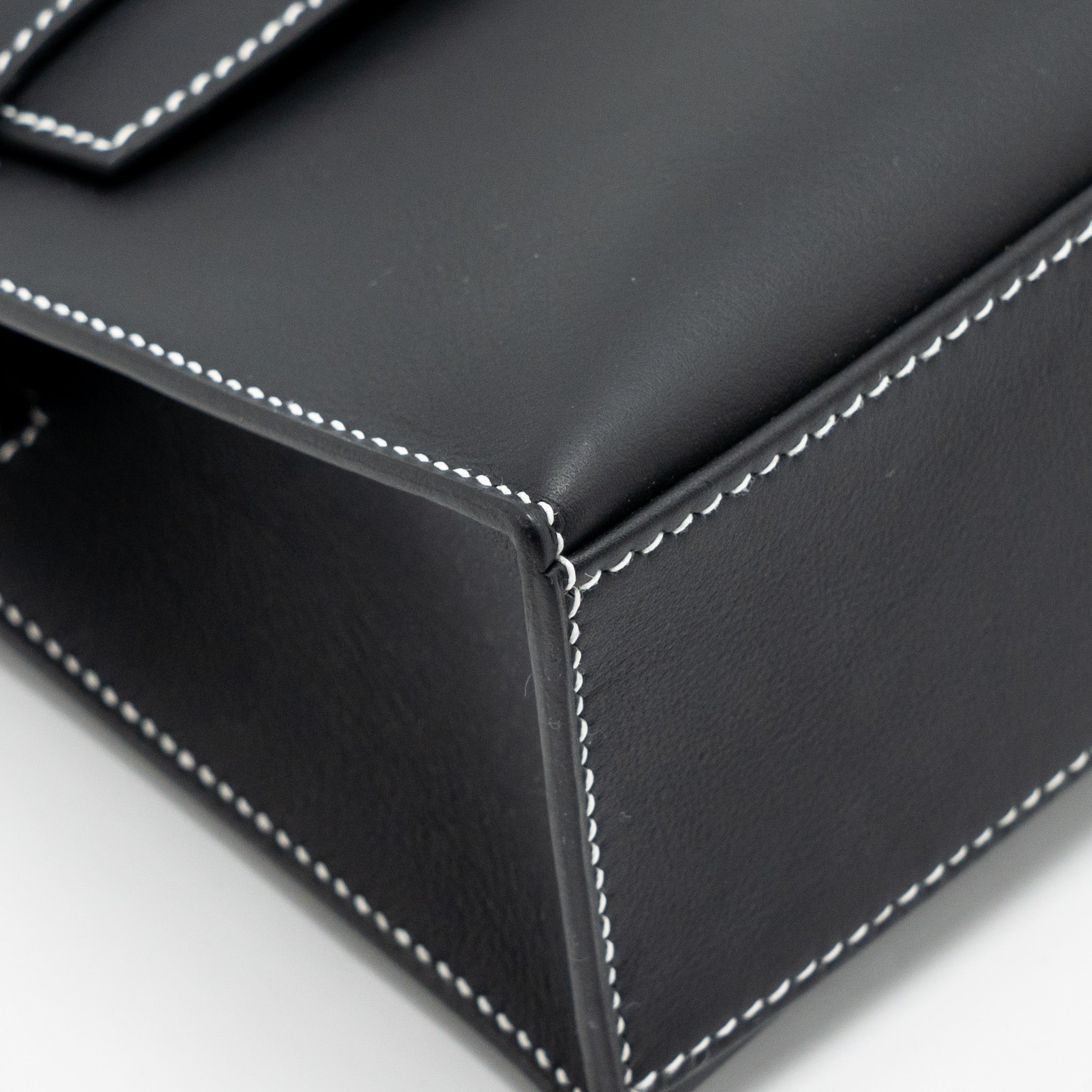 HERMES KELLY POCHETTE SPECIAL ORDER SWIFT BLACK/ GRIS PERLE SHW