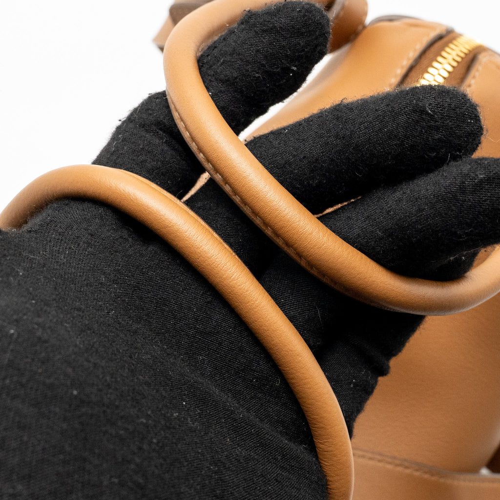PRADA DARLING HANDBAG CALFSKIN CARAMEL GHW