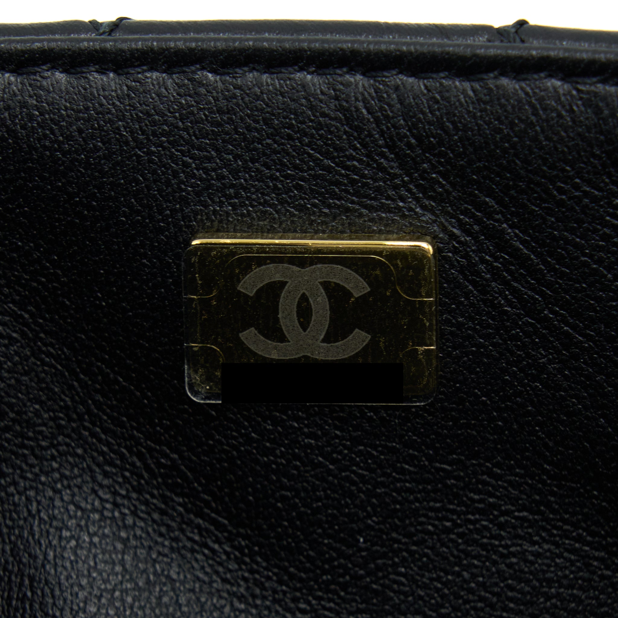 CHANEL MINI 2.55 REISSUE FLAP BAG AGED CALFSKIN BLACK BRUSHED GHW (MICROCHIP)