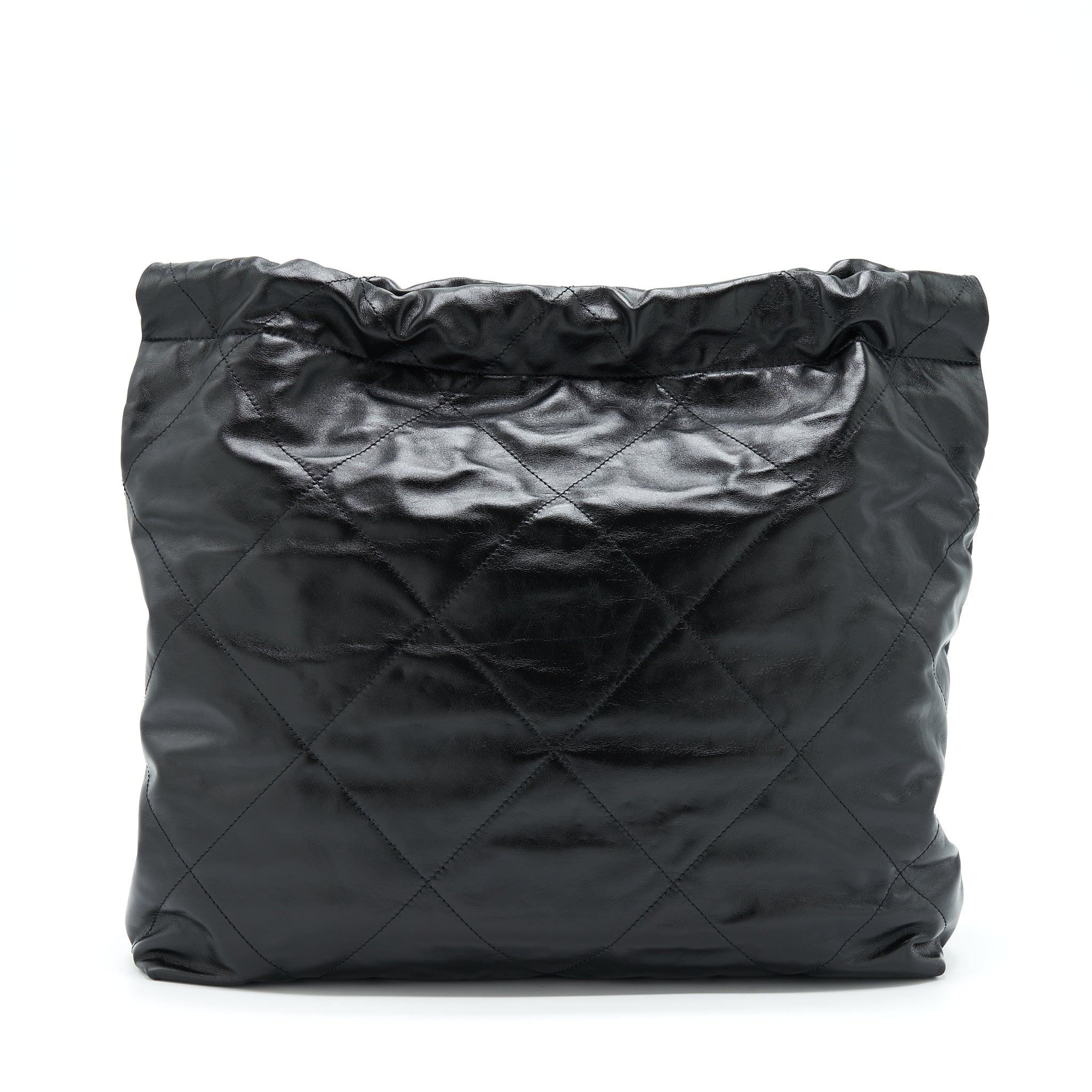 CHANEL 22 BAG SHINY CALFSKIN BLACK GHW