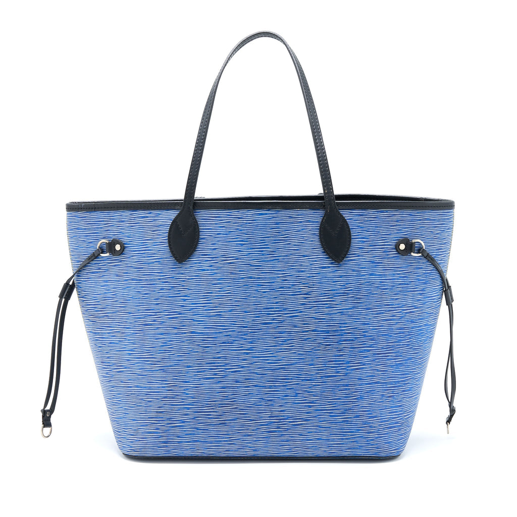 LOUIS VUITTON NEVERFULL MM EPI BLUE DENIM/BLACK SHW