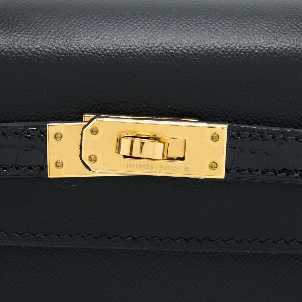 HERMES KELLY 25 SELLIER TOUCH MADAME / CROCODILE BLACK GHW