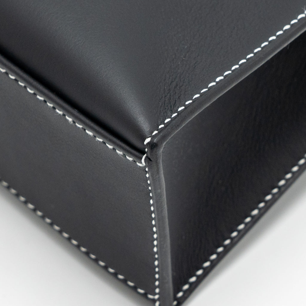 HERMES KELLY POCHETTE SPECIAL ORDER SWIFT BLACK/ GRIS PERLE SHW