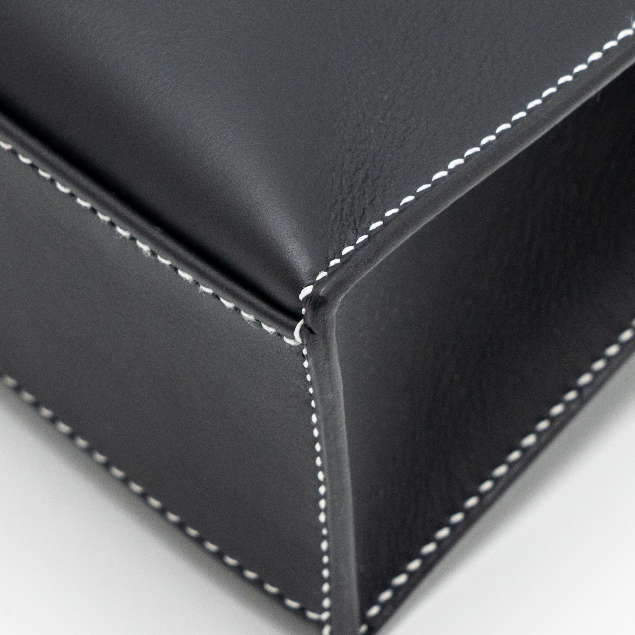 HERMES KELLY POCHETTE SPECIAL ORDER SWIFT BLACK/ GRIS PERLE SHW
