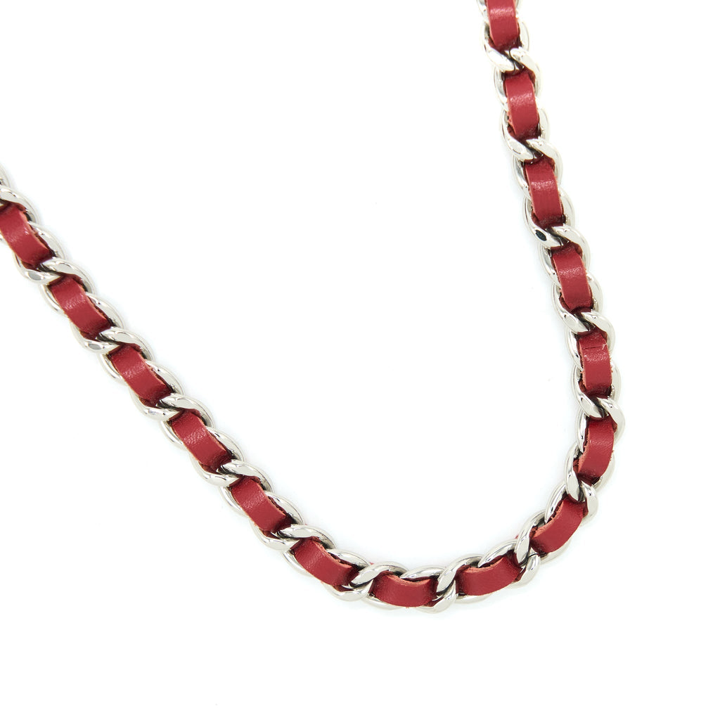 CHANEL WALLET ON CHAIN PATENT RED SHW