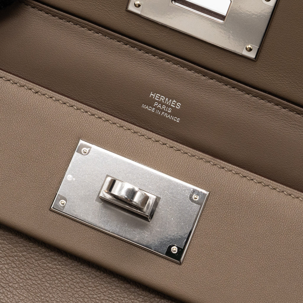 HERMES MINI 24/24 2424 -21 BAG EVERCOLOR/SWIFT ETOUPE SHW