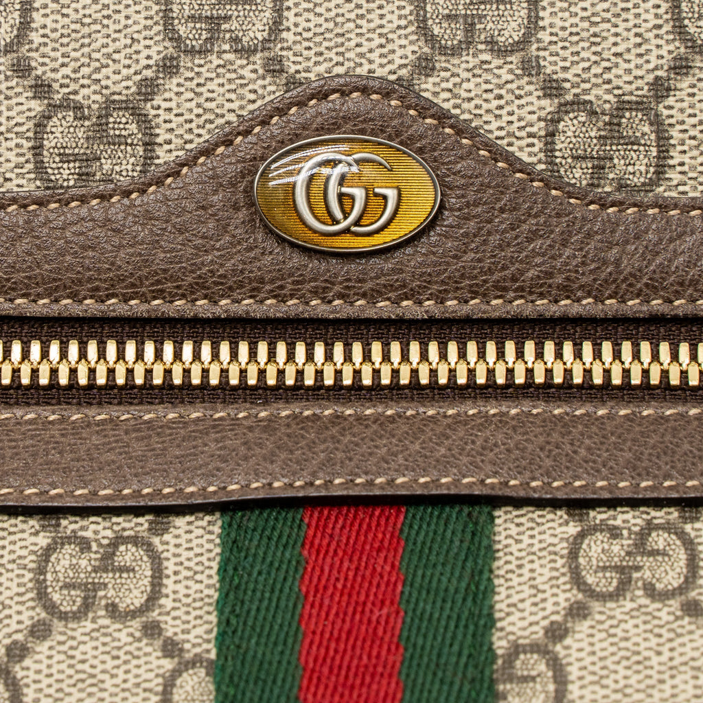 GUCCI OPHIDIA SHOULDER BAG GG SUPREME CANVAS GHW