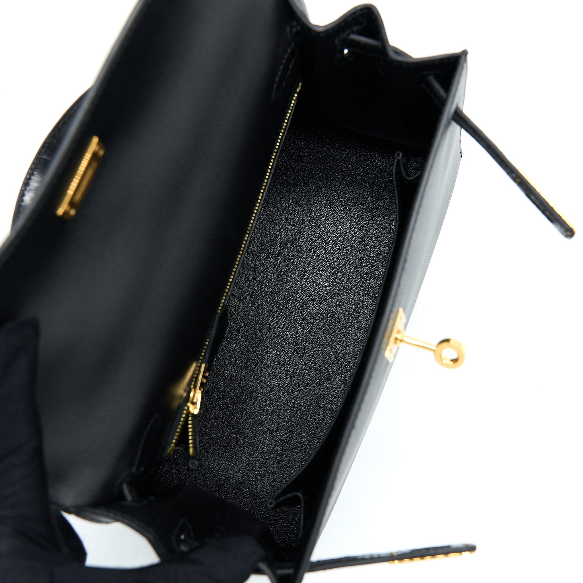 HERMES KELLY 25 SELLIER TOUCH MADAME / CROCODILE BLACK GHW