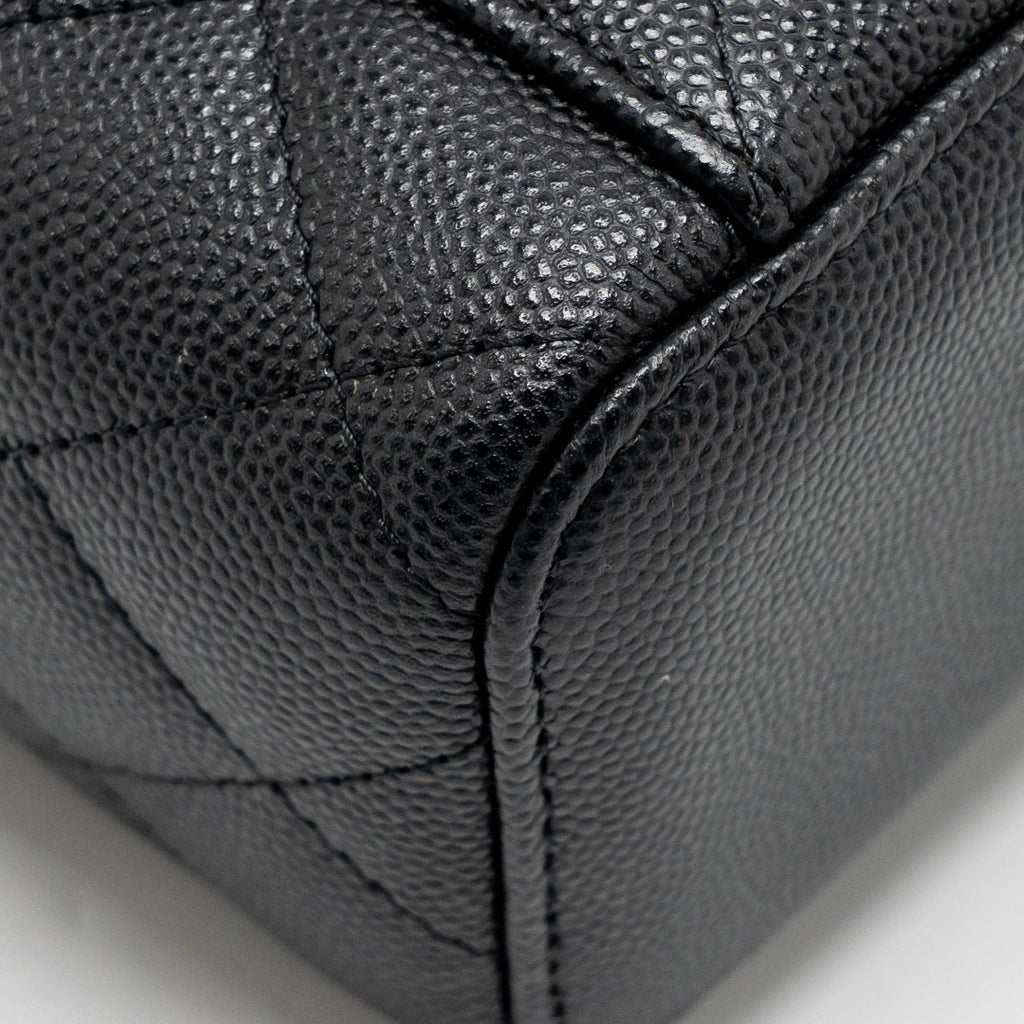 CHANEL CLASSIC SMALL VANITY WITH CHAIN CAVIAR BLACK LGHW