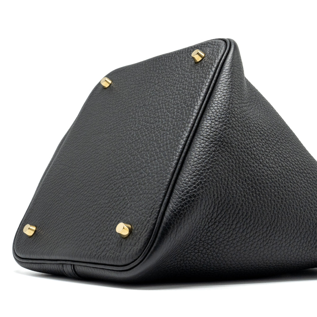 HERMES PICOTIN 22 LOCK BAG CLEMENCE BLACK GHW