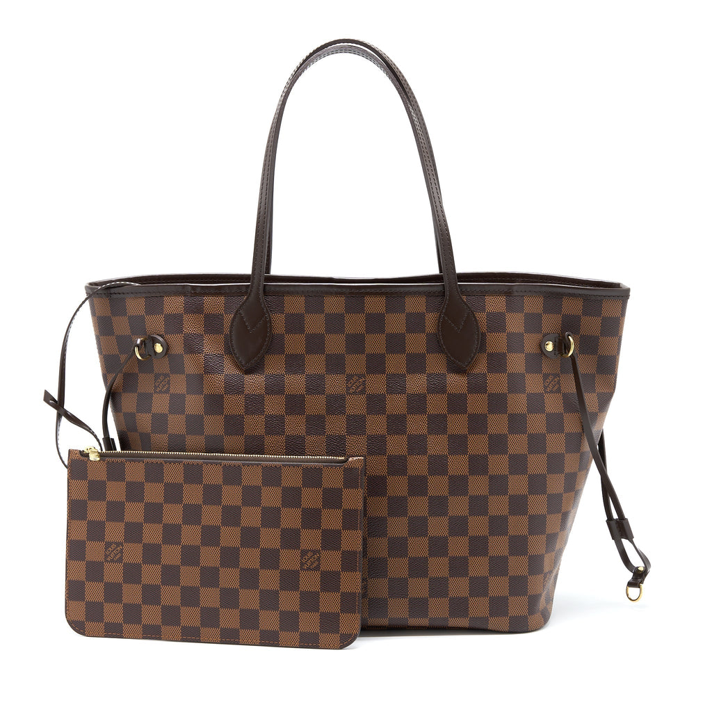 LOUIS VUITTON NEVERFULL MM DAMIER EBENE CANVAS GHW