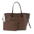 LOUIS VUITTON NEVERFULL MM DAMIER EBENE CANVAS GHW
