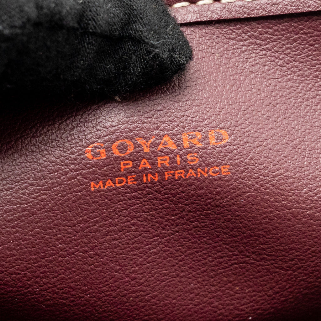 GOYARD MINI ANJOU TOTE BAG GOYARDINE CANVAS BORDEAUX SHW