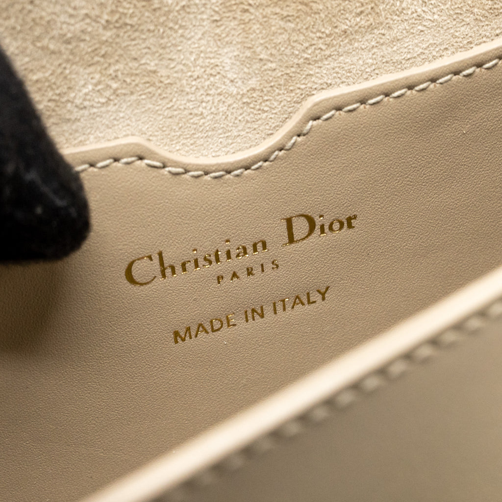 DIOR BOBBY EAST-WEST BAG CALFSKIN LIGHT BEIGE GHW